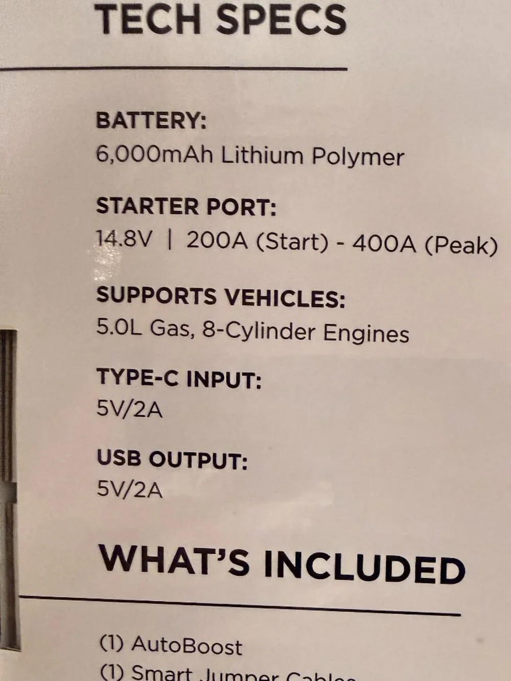 LIMITLESS AutoBoost Portable Jump Starter, Flashlight & Power Bank - NEW